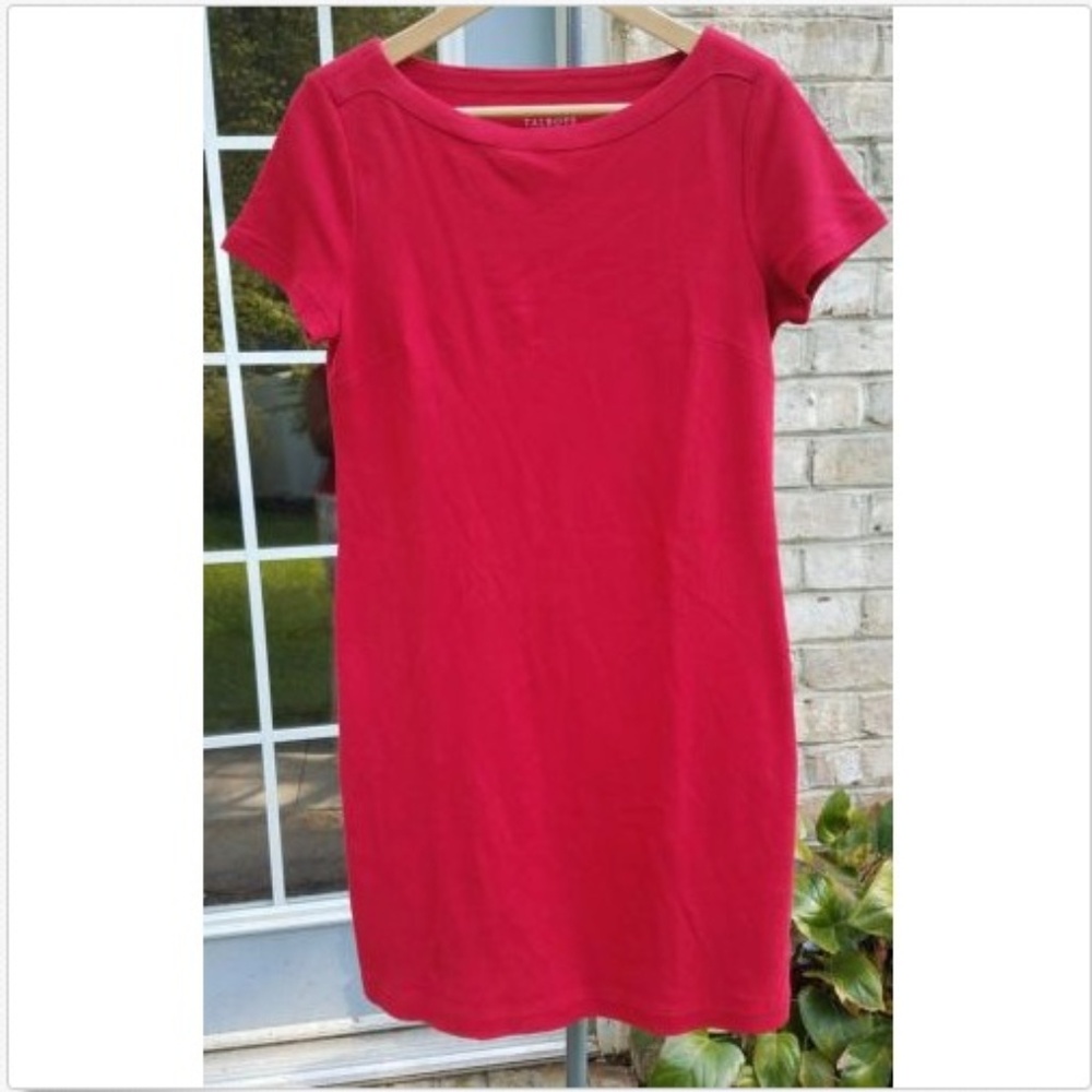Talbots red 100% cotton dress size M